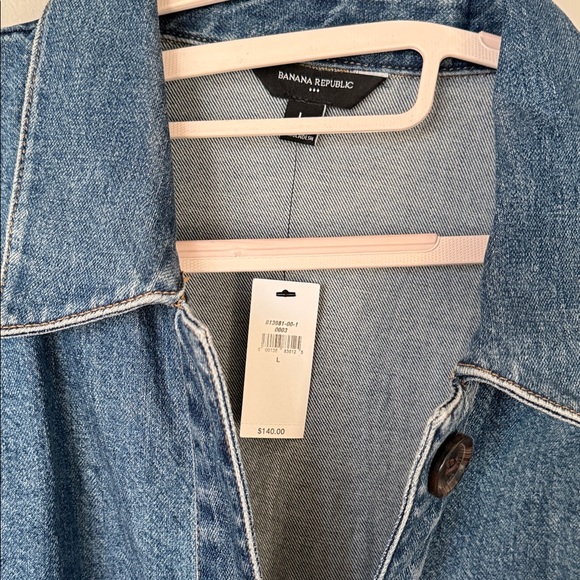 Banana Republic Blue Denim Midi Shirt Dress - Picture 2 of 7